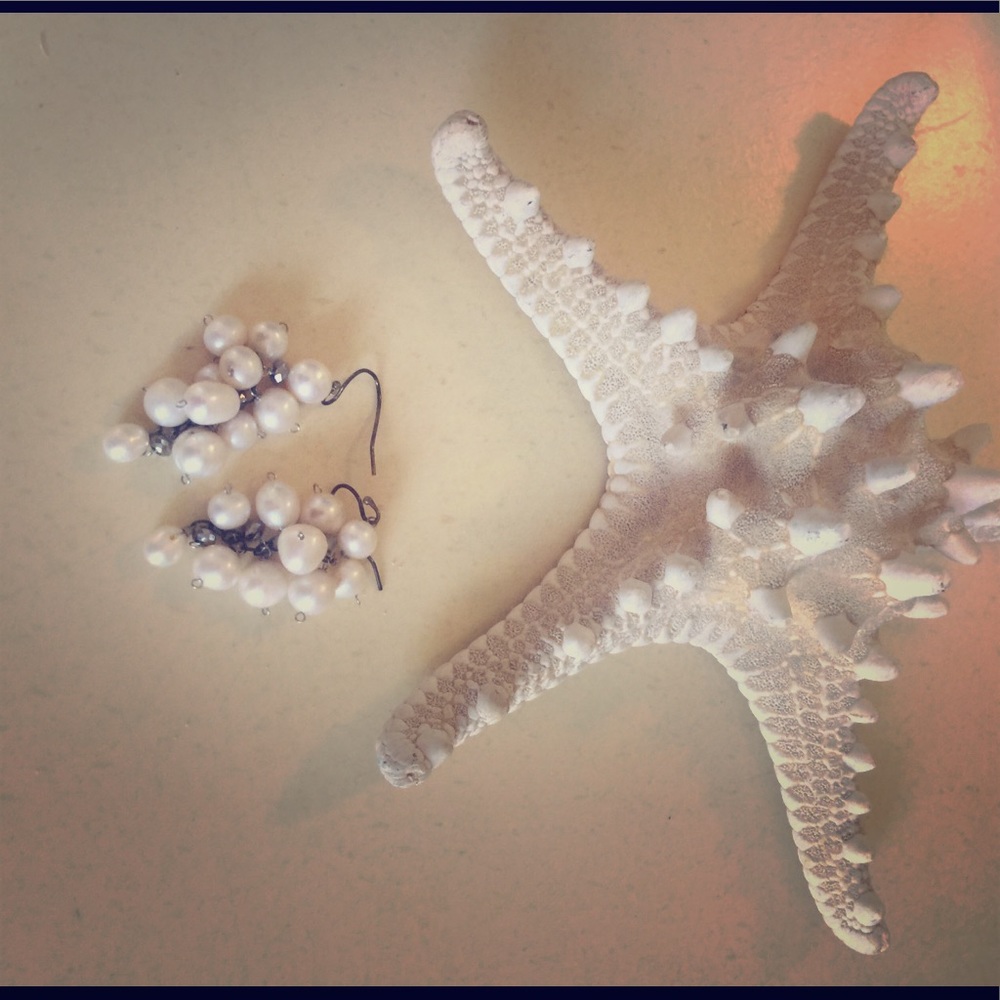 Genuine pearl earrings